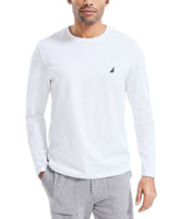 Nautica white long sleeve tee — on model