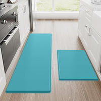 2-Piece Green Anti-Fatigue Kitchen Floor Mats, Cushioned Non-Slip Rugs For Kitchen, Sink Area, Laundry Room And Home