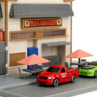 Fast & Furious Nano Scene Toretto's Market & Cafe Diorama with 2 Die-Cast Cars - photo 5