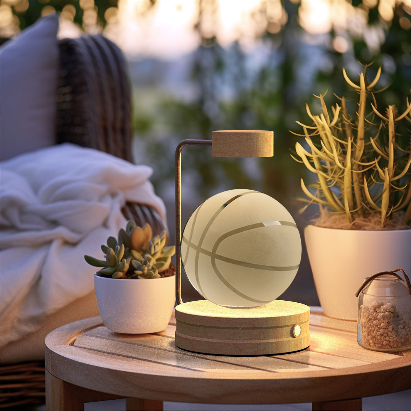 Crystal Ball Cosmic Dinosaur Indoor Night Light Usb Power Warm Bedside