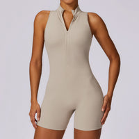 Zipper One-Piece Yoga Set