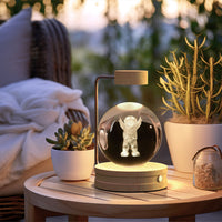 Crystal Ball Cosmic Dinosaur Indoor Night Light Usb Power Warm Bedside