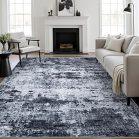 5x7 Area Rug Living Room Modern Washable Indoor Carpet Black For Bedroom Dining Room Farmhouse Nursery Hallway Office,Modern Abstract,Machine