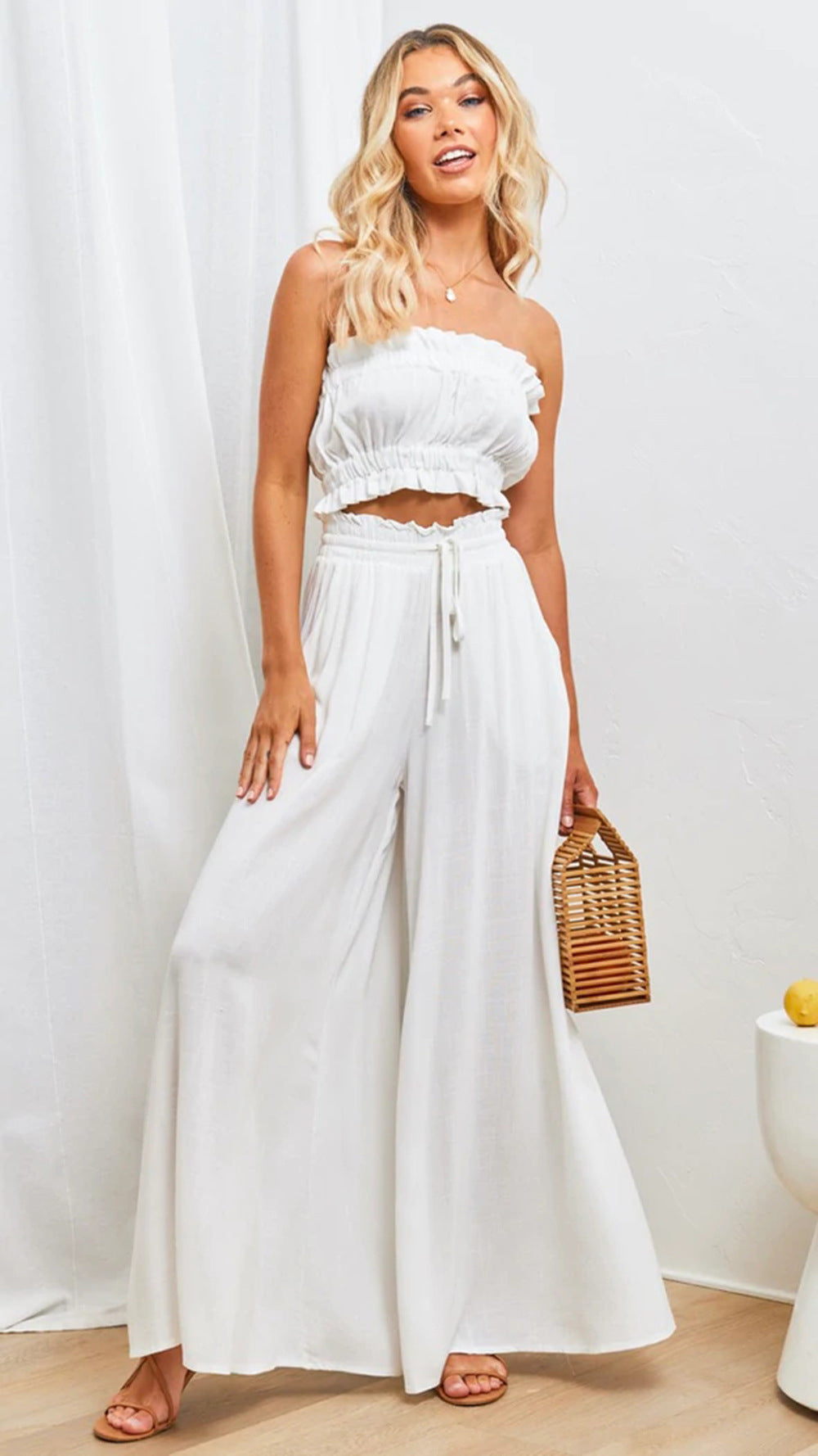 Wide-Leg Lounge Bottoms
