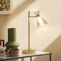 Modern Table Lamp,Bedside Lamp With Adjustable Flower-Shaped Head And E27 Socket For Living Room Bedroom Study,Bulb Not Included,Gold Tone — view 3