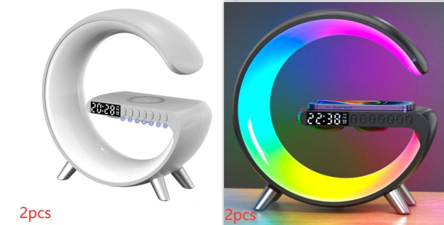 New Intelligent G Shaped Led Lamp Bluetooth Speake Wireless Charger