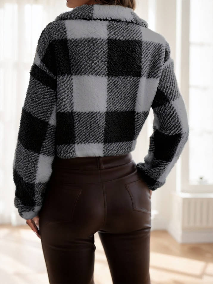 Plaid Teddy Jacket