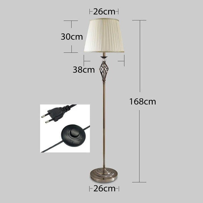 Simple Floor-standing American Minimalist Wrought-iron Lamp — view 2