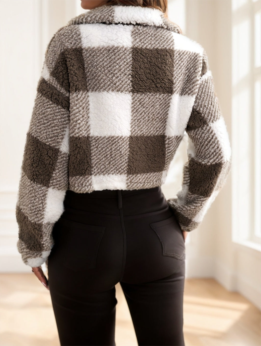Plaid Teddy Jacket