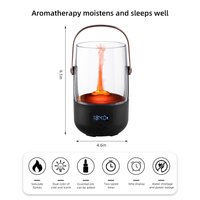 Perfect Gift Retro Essential Oil Diffuser With Realistic Flame Effect - 200ML Humidifier, 3 Timers, Ambient Lighting & Waterless Protection — view 5