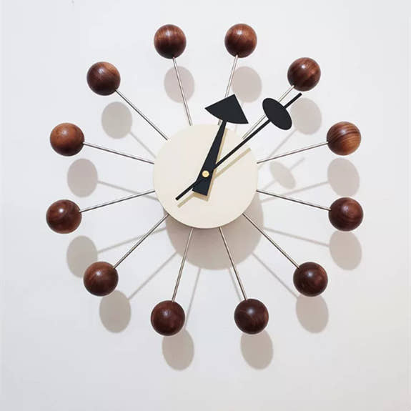 Solid Wood Fashionable Art Candy Wall Clock — view 3