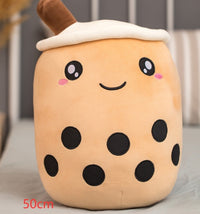 Cute Fruit Drink Plush Stuffed Soft Strawberry Milk Tea Plush Boba Tea Cup