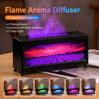 Simulated Flame Fireplace Aroma Diffuser, Large Mist Humidifier, Automatic Fragrance Sprayer For Home & Office — view 4