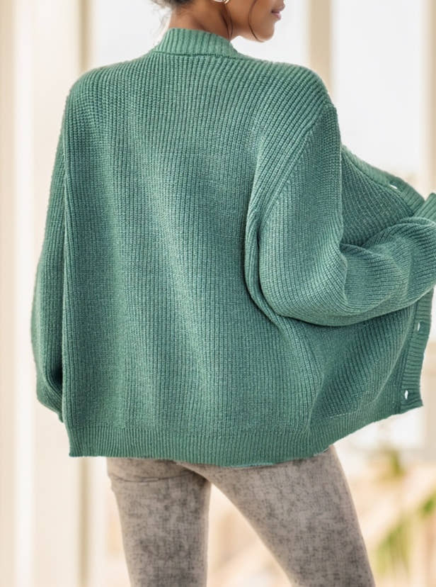 Button-Up Knit Cardigan