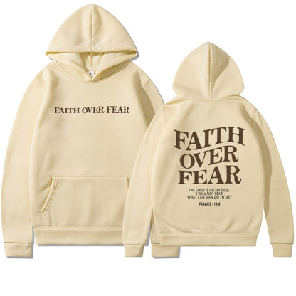 Faith Over Fear Christian Hoodie – Trendy Unisex Bible Verse Sweatshirt