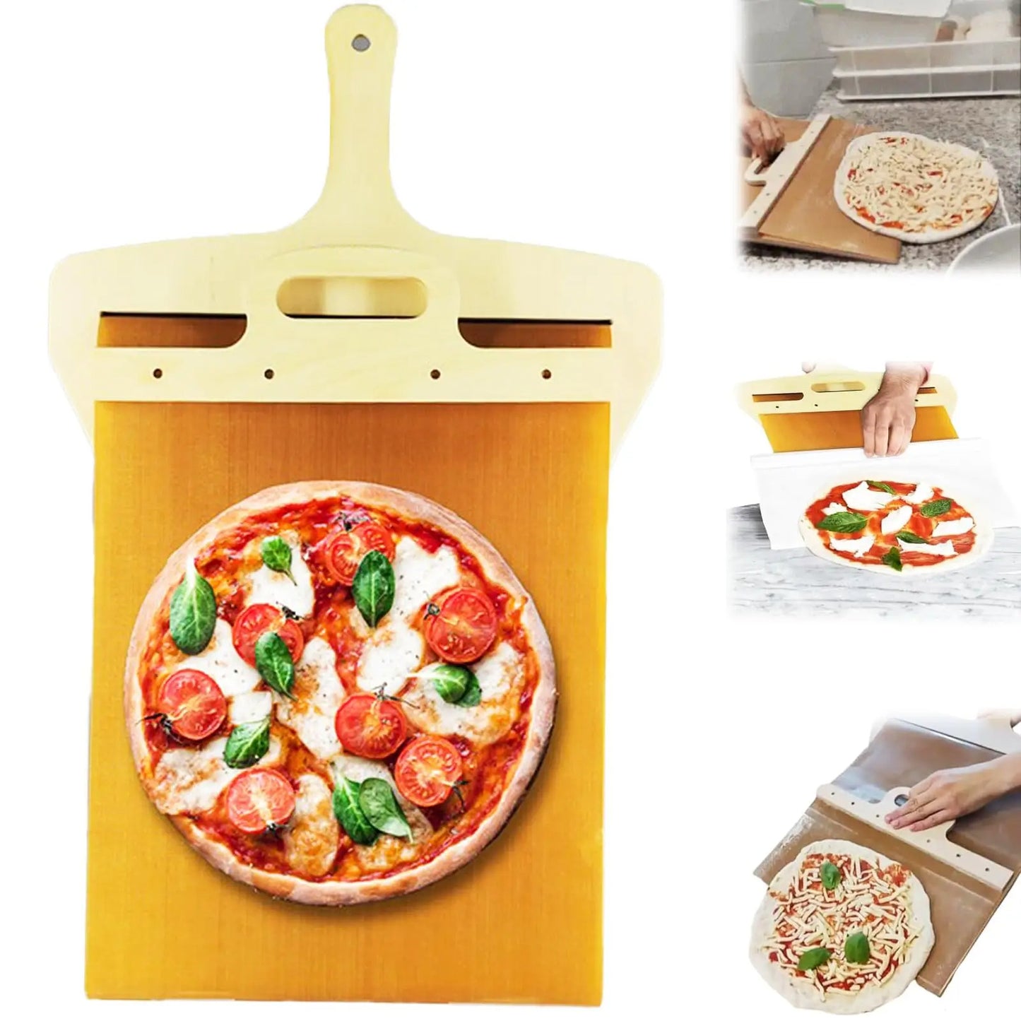 Sliding Pizza Shovel & Non-Stick Cutting Board - Kitchen Baking Tool