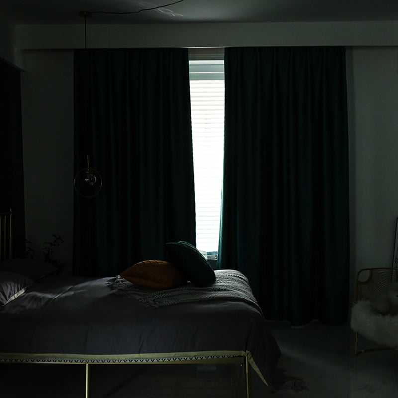Thickening Double-Sided Linen High Shading Jacquard Curtain