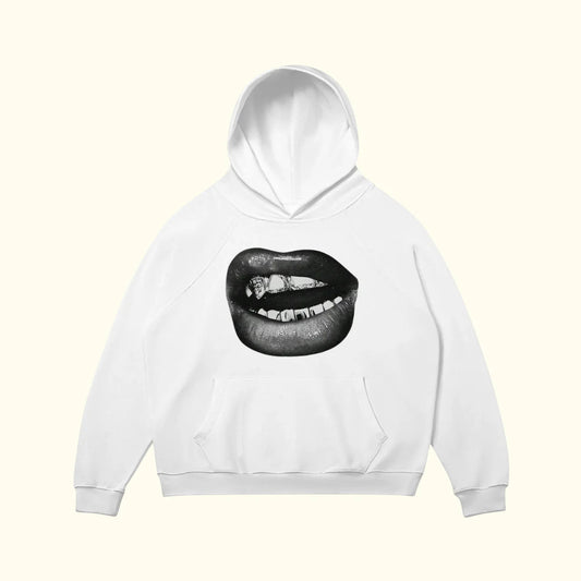 Retro Lip Print Hoodie