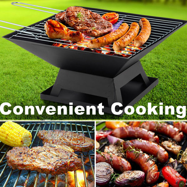 Modernisation Square BBQ Grill Outdoor Heater Garden Outdoor Fireplace Portable Fire Pit Contracted Barbecue Brazier Wood Stove — view 6