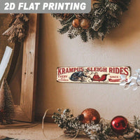 Krampus Sleigh Rides Every 5th Of December Metal Sign, Christmas Wall Art — view 4
