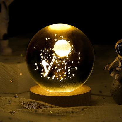 Starry Sky Moon Crystal Ball Projection Lamp - Creative Night Light Gift