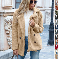 Loose Lapel Fluffy Coat