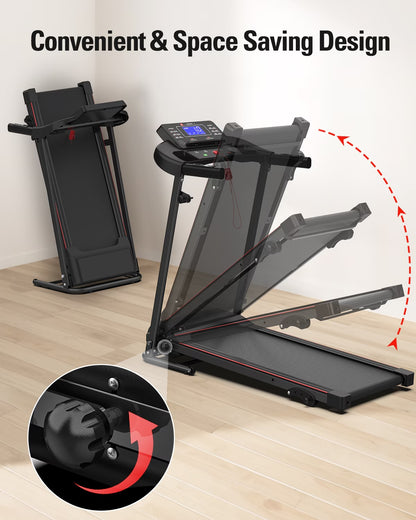 Foldable Treadmill – Compact Fitness Walking Machine for Home