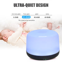 500ml Ultrasonic Essential Oil Diffuser & Humidifier With Remote, Auto-Off Timer, 7 Color Changing Night Light For Home, Office, Yoga — view 2