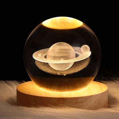 Starry Sky Moon Crystal Ball Projection Lamp - Creative Night Light Gift