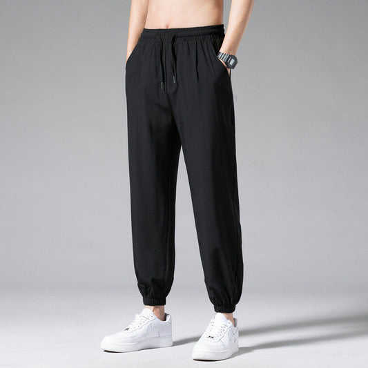 Drawstring Wide-Leg Casual Lounge Pants