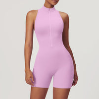 Zipper One-Piece Yoga Set