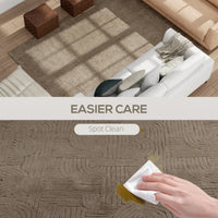 6x9 Area Rug, Luxurious Faux Fur Rug, Non-Slip Floor Carpet for Living Room, Bedroom, Dining Room, Tan — view 5
