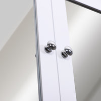 Kleankin Wall-mounted Bathroom Cabinet Mirror Door Organiser Storage Shelves Living Room White — view 2