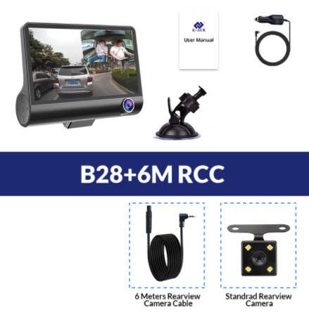 1080P High-Definition Three-Record Driving Recorder