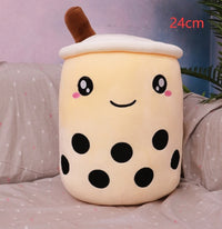 Cute Fruit Drink Plush Stuffed Soft Strawberry Milk Tea Plush Boba Tea Cup