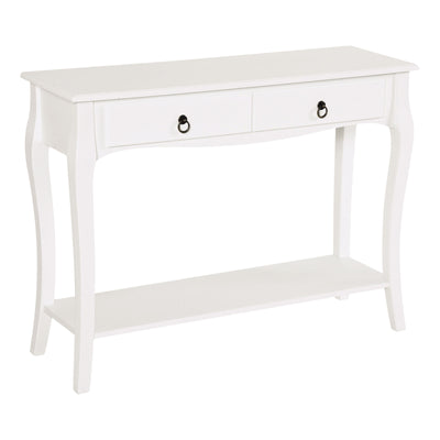 Console Table Modern Sofa Side Desk with Storage Shelves Drawers for Living