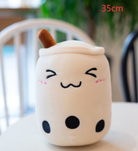 Cute Fruit Drink Plush Stuffed Soft Strawberry Milk Tea Plush Boba Tea Cup