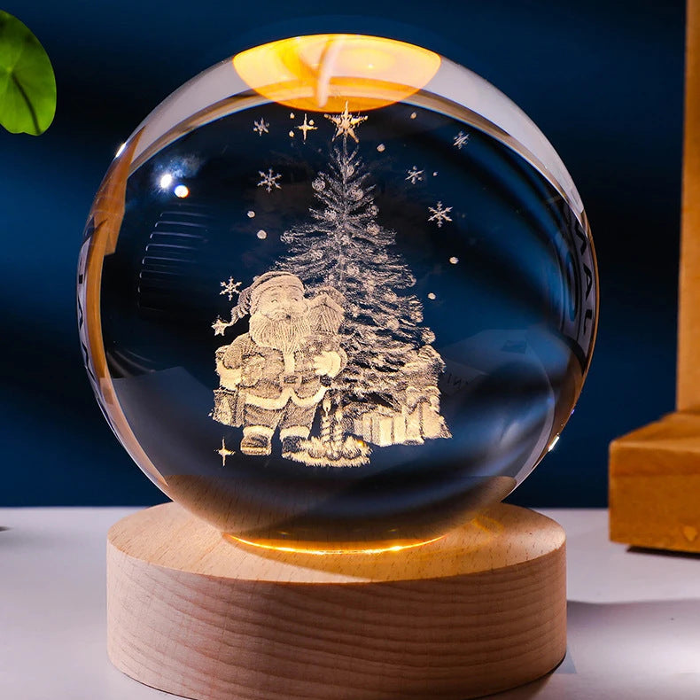 Starry Sky Moon Crystal Ball Projection Lamp - Creative Night Light Gift