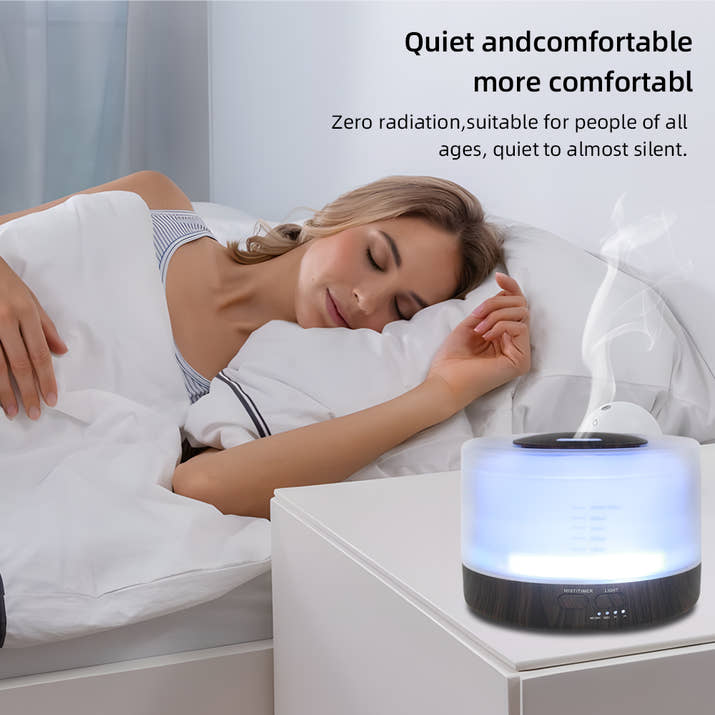 500ml Large Essential Oil Diffuser With Humidifier, Timer, And 7 Lights - Including 6 Types Of Home, Office, And Yoga Oils - Aromatherapy Ultrasonic Diffuser — view 5