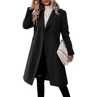 Elegant Autumn Long Wool Overcoat