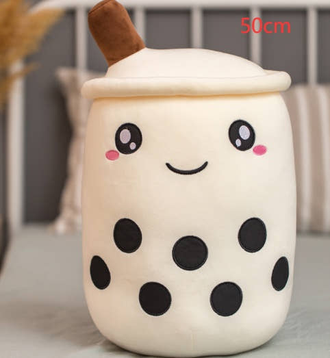 Cute Fruit Drink Plush Stuffed Soft Strawberry Milk Tea Plush Boba Tea Cup