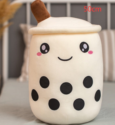 Cute Fruit Drink Plush Stuffed Soft Strawberry Milk Tea Plush Boba Tea Cup