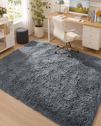 4x5.9 Ft Soft Fluffy Shaggy Area Rug, Machine Washable Indoor Floor Carpet For Bedroom Living Room — view 4