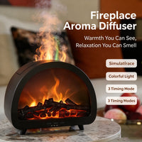 Simulated Flame Fireplace Aroma Diffuser, Large Mist Humidifier, Automatic Fragrance Sprayer For Home & Office