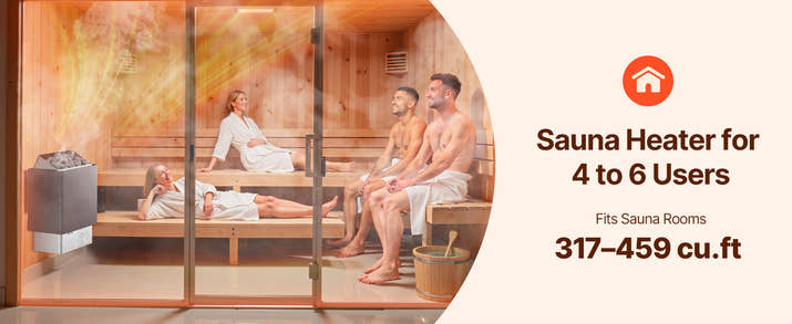 Succebuy Sauna Heater 3/4.5/6/9Kw 220V Electric Sauna Stove Steam Bath
