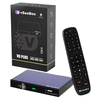 vSeeBox V6 Plus smart media box — box, device and remote